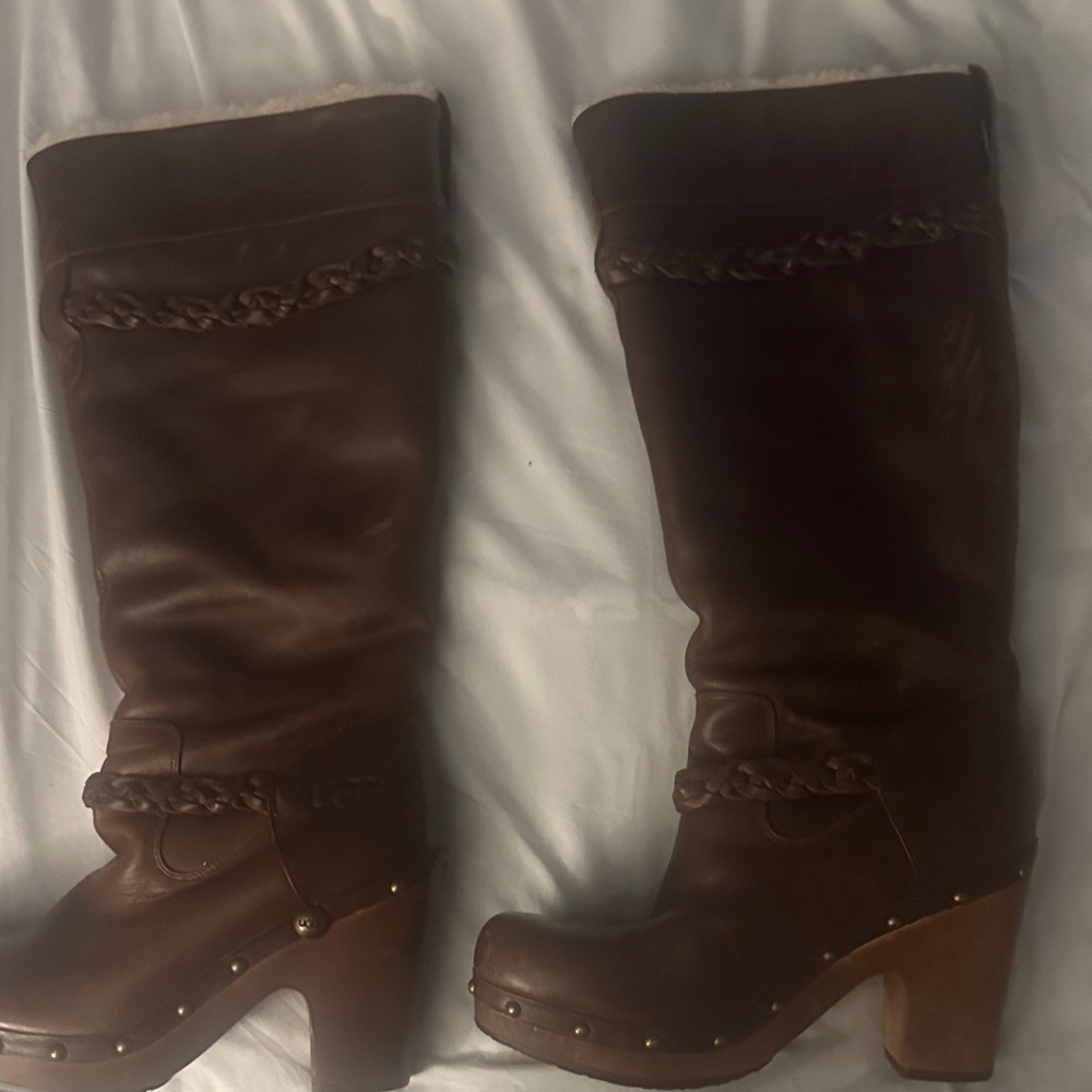 UGG Dark Brown Heeled Boots